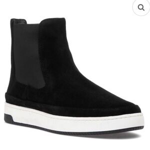 VINCE Rhys Suede Slip-On Sneakers Black | Size 9 (Fits 9.5)